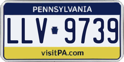 PA license plate LLV9739
