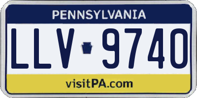 PA license plate LLV9740