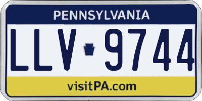 PA license plate LLV9744