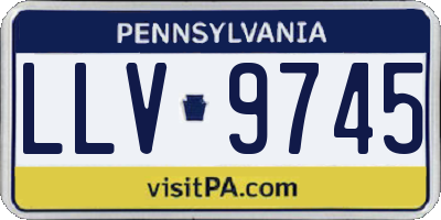 PA license plate LLV9745