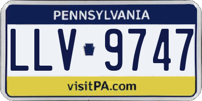 PA license plate LLV9747