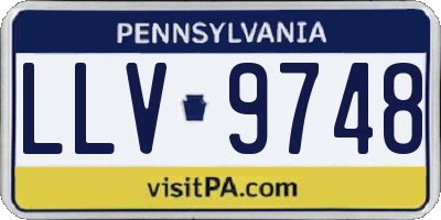 PA license plate LLV9748