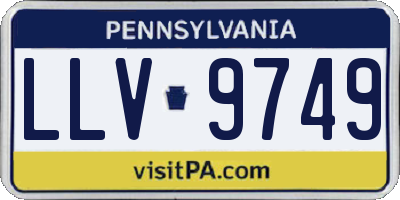 PA license plate LLV9749
