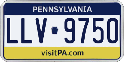 PA license plate LLV9750