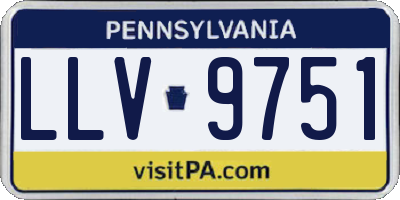 PA license plate LLV9751