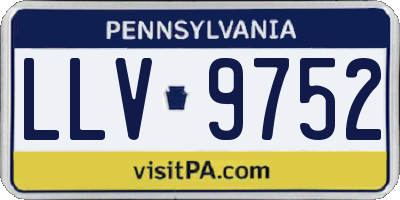 PA license plate LLV9752