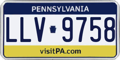 PA license plate LLV9758