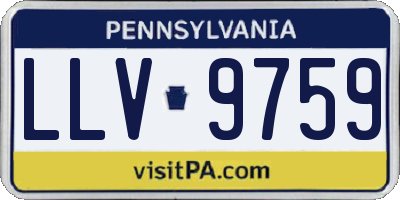 PA license plate LLV9759
