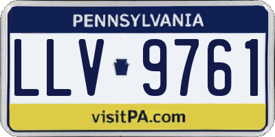 PA license plate LLV9761