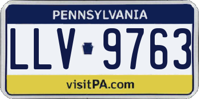 PA license plate LLV9763