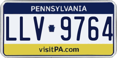 PA license plate LLV9764