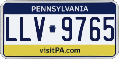 PA license plate LLV9765