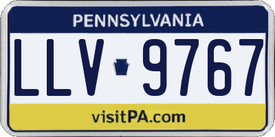 PA license plate LLV9767