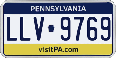 PA license plate LLV9769