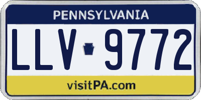 PA license plate LLV9772