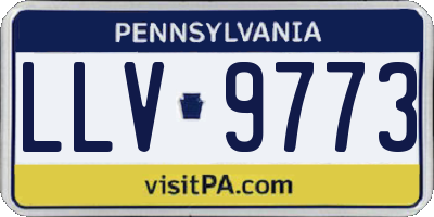 PA license plate LLV9773