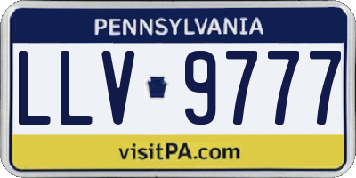 PA license plate LLV9777
