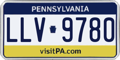 PA license plate LLV9780
