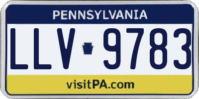 PA license plate LLV9783