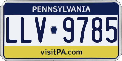 PA license plate LLV9785