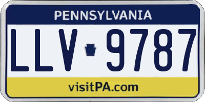 PA license plate LLV9787