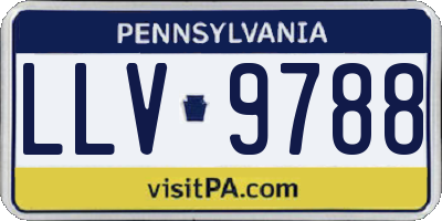 PA license plate LLV9788