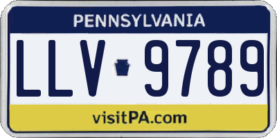 PA license plate LLV9789