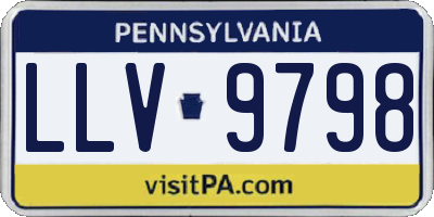 PA license plate LLV9798