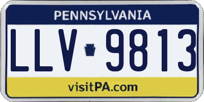 PA license plate LLV9813