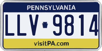 PA license plate LLV9814