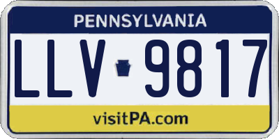 PA license plate LLV9817