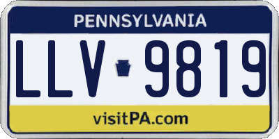 PA license plate LLV9819
