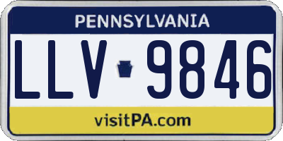PA license plate LLV9846