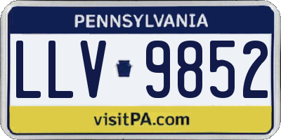 PA license plate LLV9852