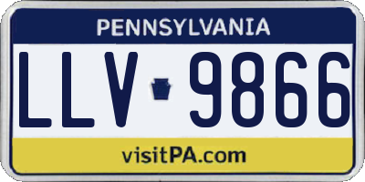PA license plate LLV9866