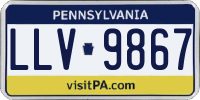 PA license plate LLV9867