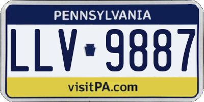 PA license plate LLV9887