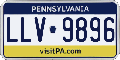 PA license plate LLV9896
