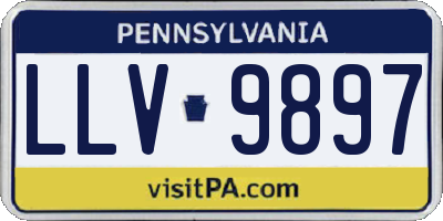 PA license plate LLV9897