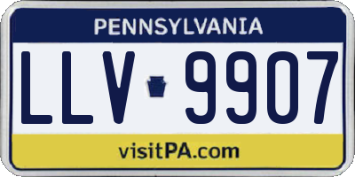 PA license plate LLV9907