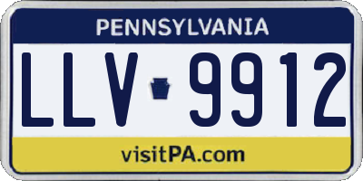 PA license plate LLV9912