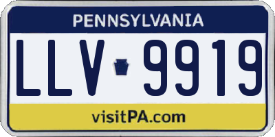 PA license plate LLV9919
