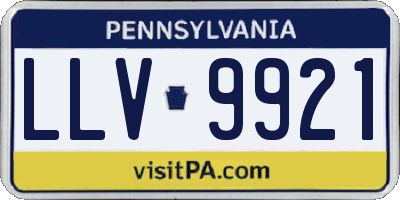 PA license plate LLV9921