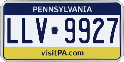 PA license plate LLV9927