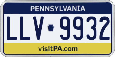 PA license plate LLV9932