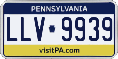 PA license plate LLV9939