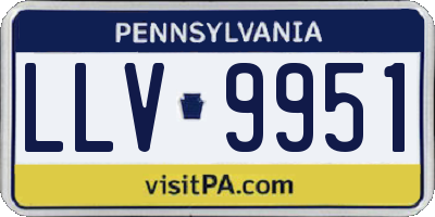 PA license plate LLV9951
