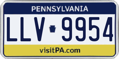 PA license plate LLV9954