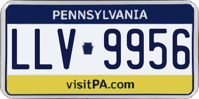PA license plate LLV9956