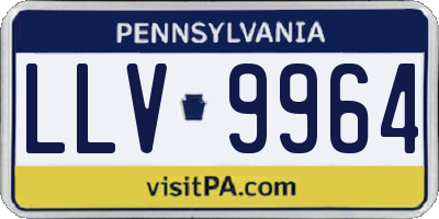 PA license plate LLV9964